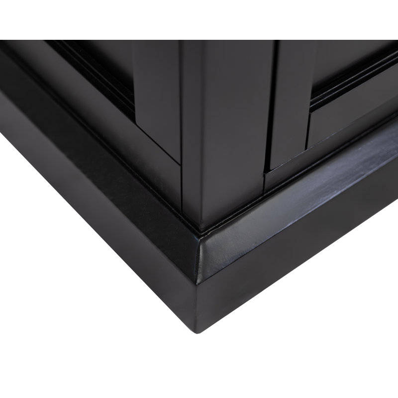 Abby Modern Wood L-Desk and Return - Black