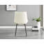 Tierra Modern Chrome Metal & Glass Round Dining Table Set with 6 Luxury Faux Leather Chairs-70367514