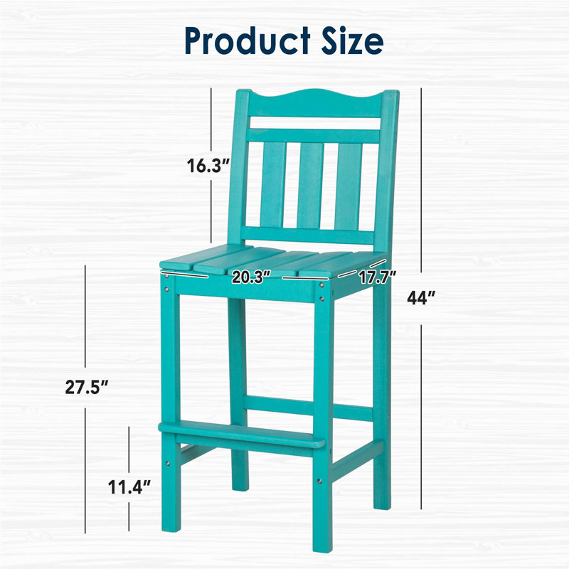 Ensemble de 2 tabourets de bar d'extérieur, Aruba