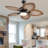 44"/52" Tropical plam Leaf Dimmable Ceiling Fan With Led Lights and Remote Control,Outdoor Waterproof Palm Leaf Ceiling Fan-746421007-746421005