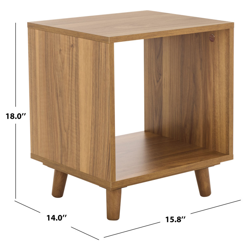 Neva Open Shelf Accent Table, Brown
