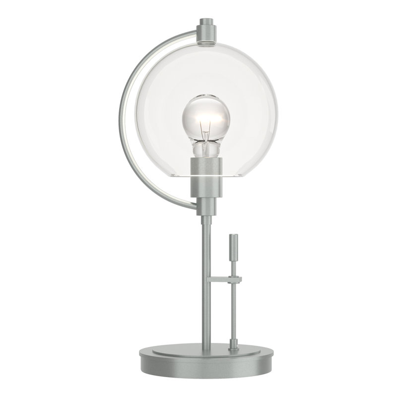 Lampe de table 19,3 "Pluto, Platine rétro, Verre transparent