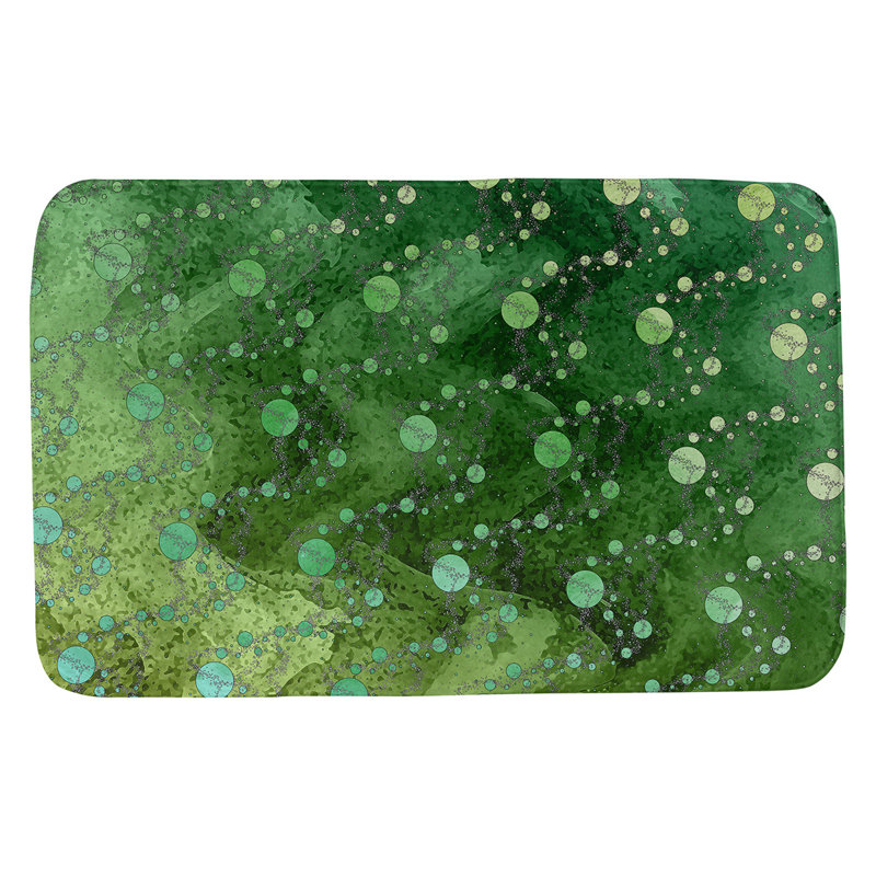 Tapis de salle de bain planet stars, l 21 po x L 34 po, Lime