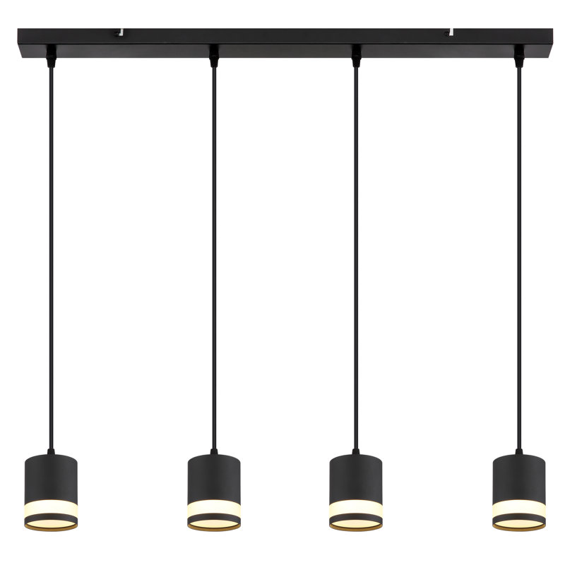 Dayla 4 - Light Matte Black Pendant