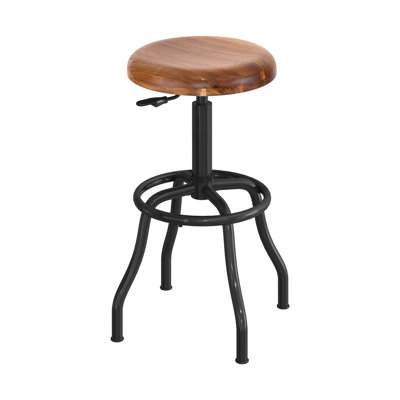 Tabouret de travail réglable en bois d'acacia