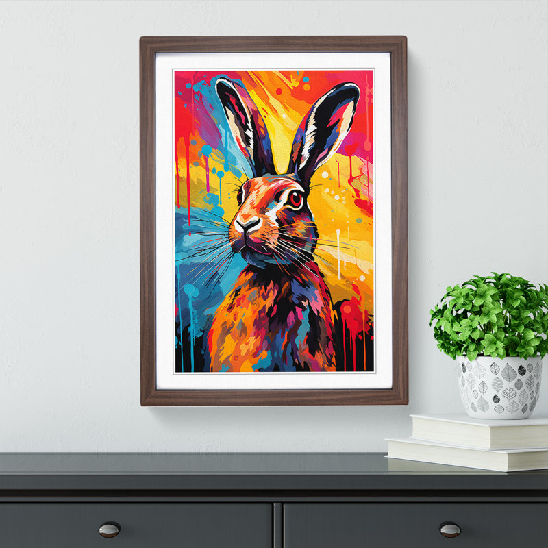 Hare Colour Field Art - Framed Print