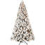 Arbre de Noël 8 pi avec finition floquée, 500 lumières blanches chaudes et une atmosphère festive, lumières pour l'humeur-734810530
