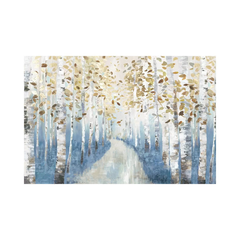 New Path I, H 32 po x l 48 po x P 1,5 po, Toile tendue, Pas de tapis