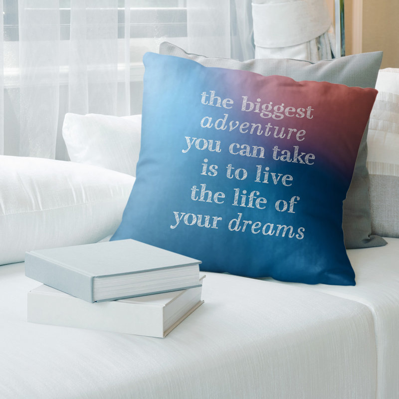Housse de coussin en lin "la plus grande", 18 po x 18 po, Beige et vert