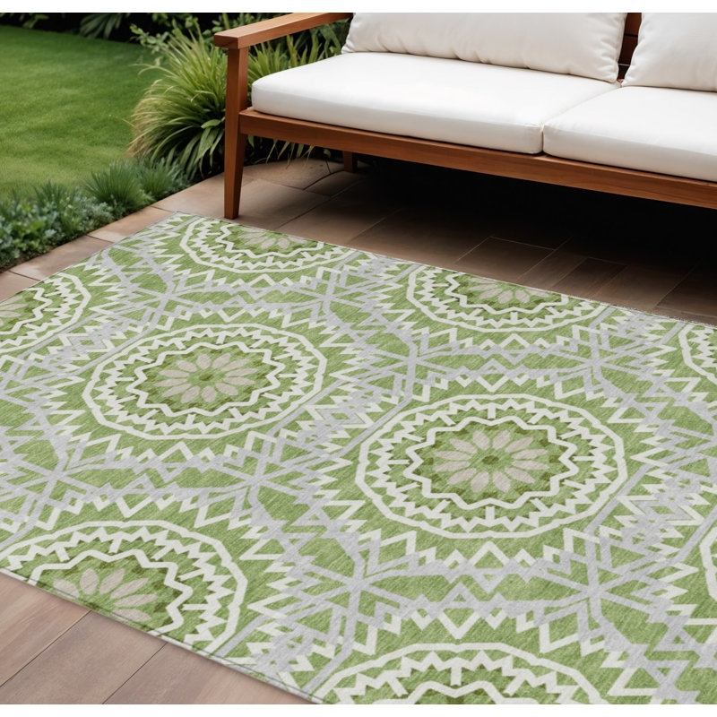 HomeRoots Rectangle Machine Woven Area Rug