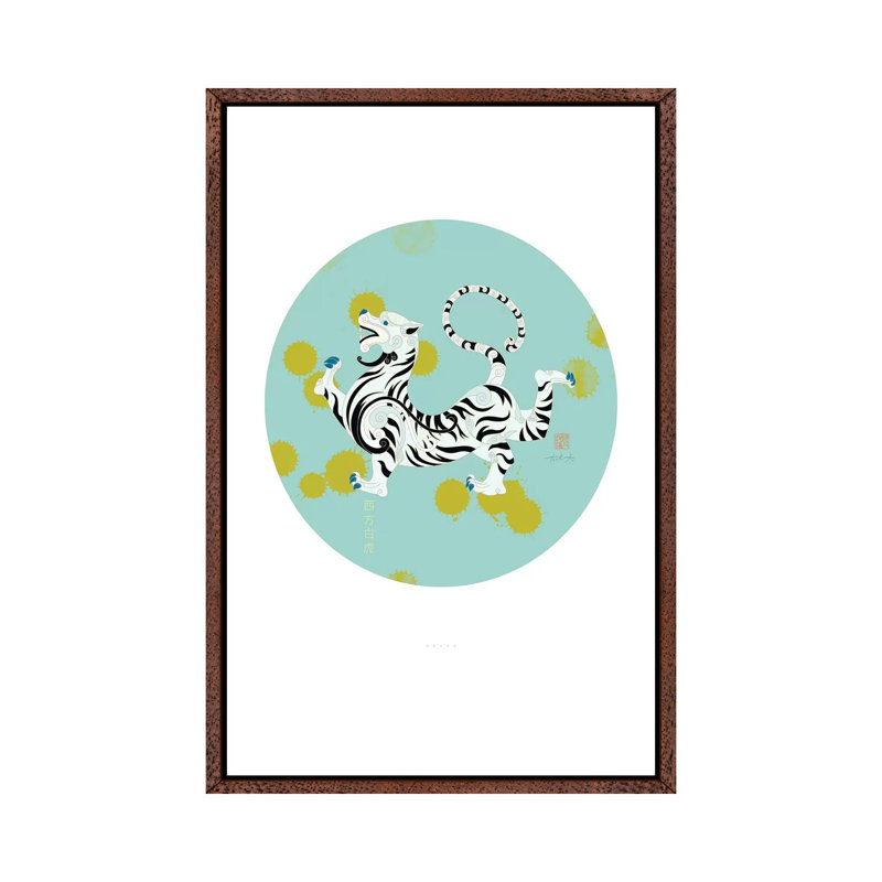 White Tiger Of The West by Thoth Adan - Gallery-Wrapped Canvas Giclée on Canvas, 152.5 cm H x 101.5 cm W, Classic Wood Framed