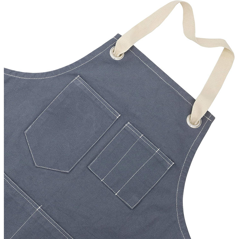 Solid Colour Cotton Apron Sets, Grey