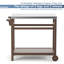 Chariot de table d'extérieur avec plateau en acier inoxydable et 3 tablettes -106000030-106000034