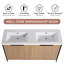Meuble-lavabo double 60 po avec plateau en résine