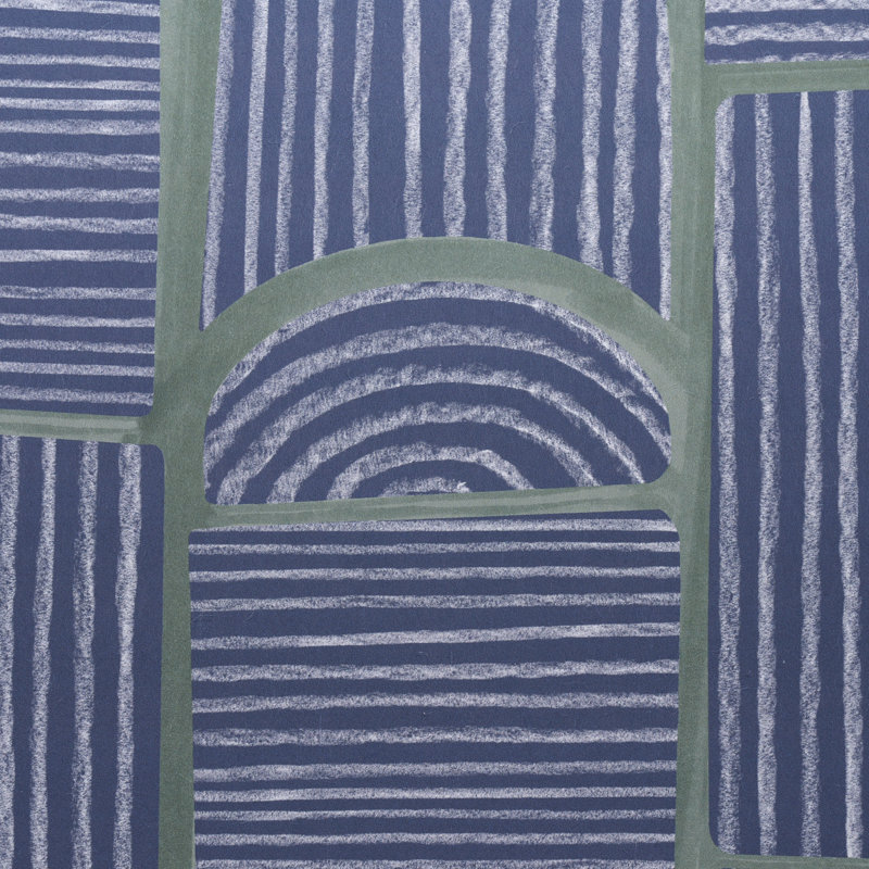 Schumacher x Backdrop Bloomsbury Wallpaper, Deep Navy