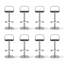 Chaise d'appoint Silver Wishbone (ensemble de 8)-908012333-908012337-908012340