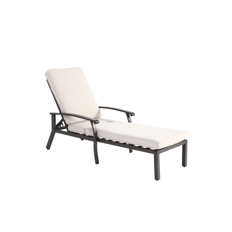 Méridienne en aluminium coulé, Beige