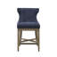 Tabouret de bar pivotant bleu marine - Construction en bois massif, capacité de 136 kg, cadre design tendance, élégance fascinante