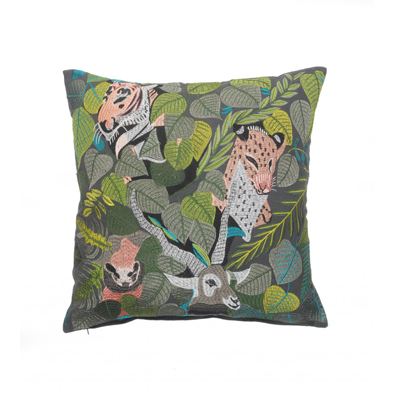 Housse de coussin texturé en coton texturé, polyester