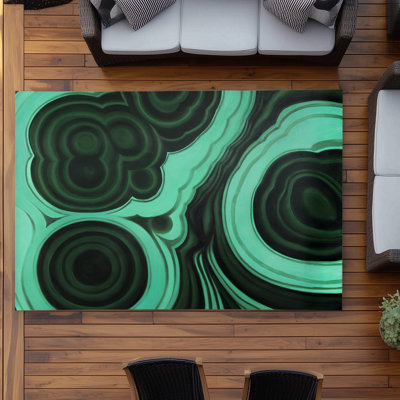 Malachite Stone Rug - Green Outdoor Area Rug for Home Decor