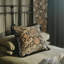 HYACINTH NOVELLUS Velvet Fringed Cushion - Noir