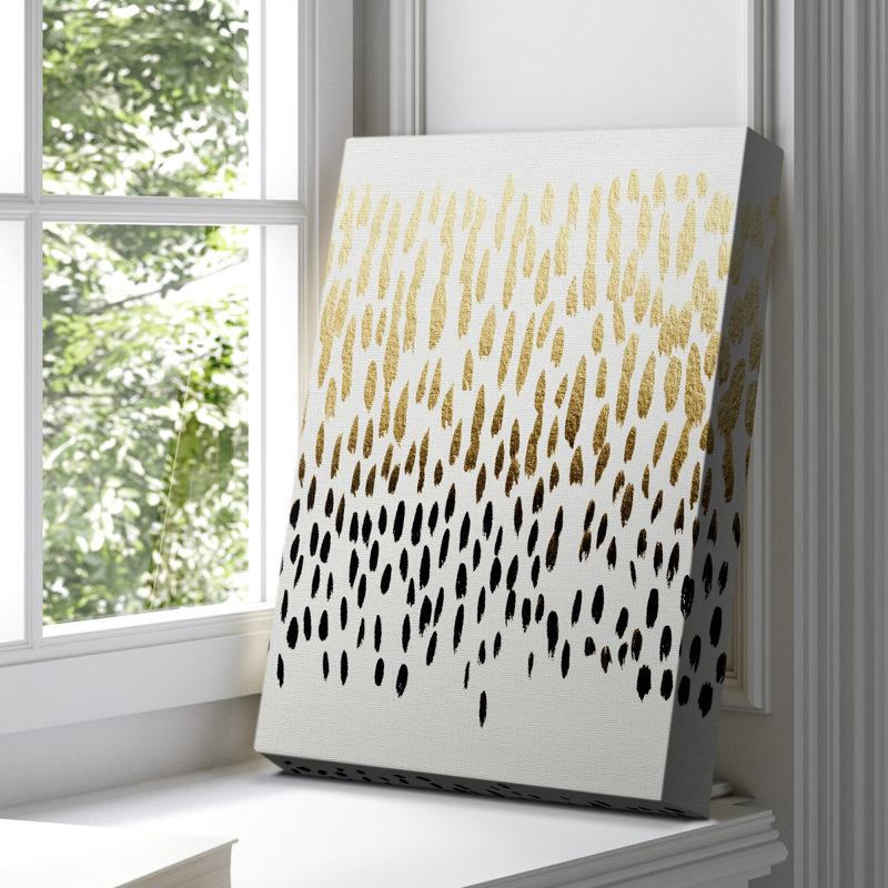 Toile tendue abstraite avec châssis ACCXCIV - prête à être accrochée, H 36 po x l 24 po