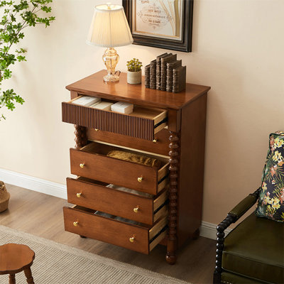 Dark Cherry Solid Wood Accent Cabinet