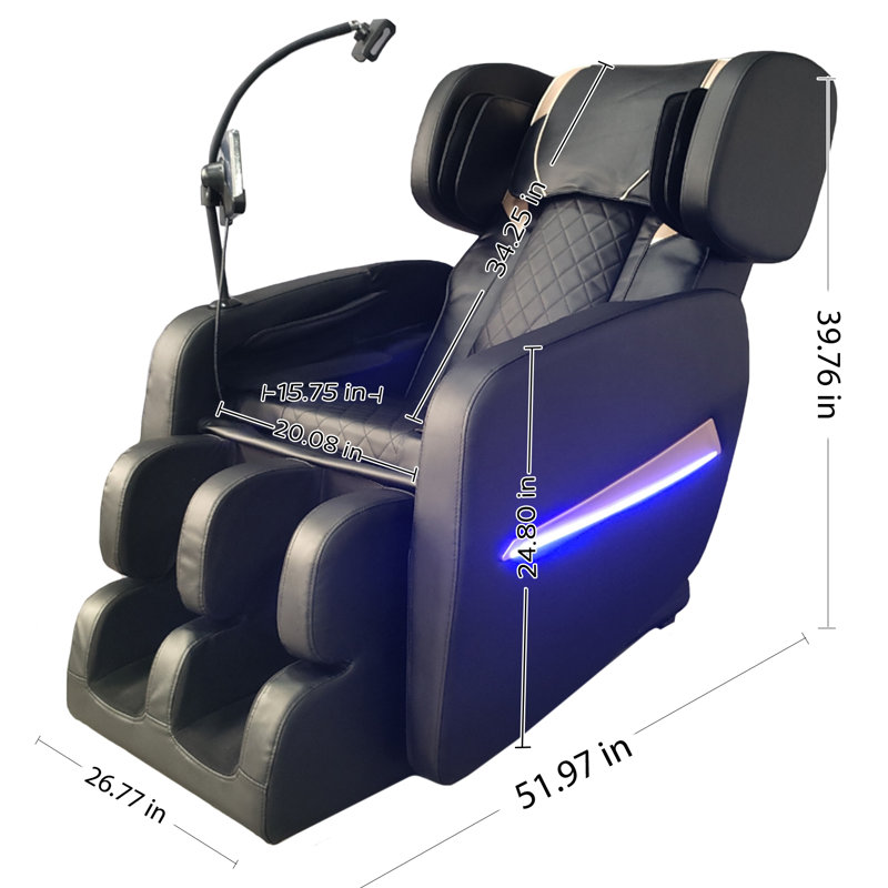 Fauteuil de massage à pression zéro, chaleur et pieds Laneyah