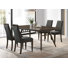 Huy 5-piece Rectangular Dining Table Set Dark Walnut