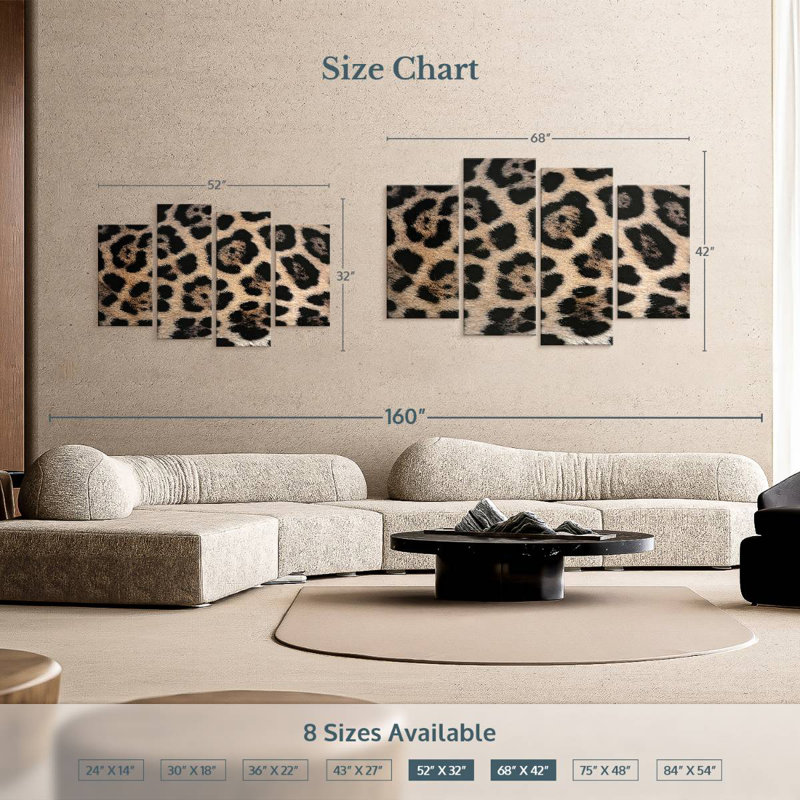 Brampt Jaguar Fur, 32'' H x 52'' W