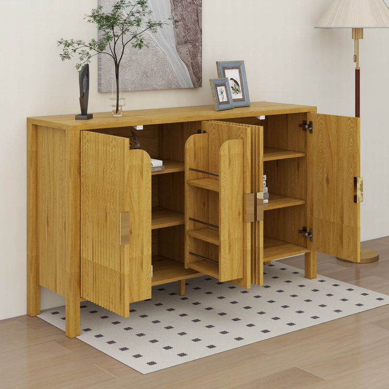 Armoire de rangement à rayures Modern Modern, Naturel