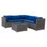 Ensemble de conversation modulaire en rotin avec coussins 6 pièces Newburyport