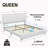 Upholstered Bed with Diamond Button, Modern Bed Frame with Galaxy Projector, No Box Spring Needed & Noise-Free Sturdy Wood Slats, PU-1586770351-1586770349