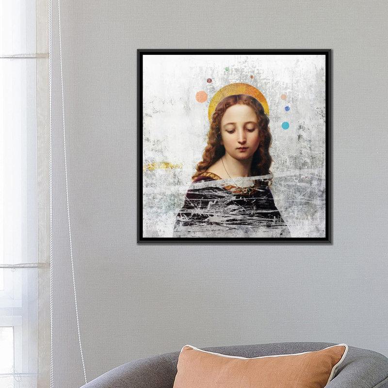 « système solaire », photographie sur toile, H 18 po x l 18 po x P 1,5 po, Toile avec cadre noir