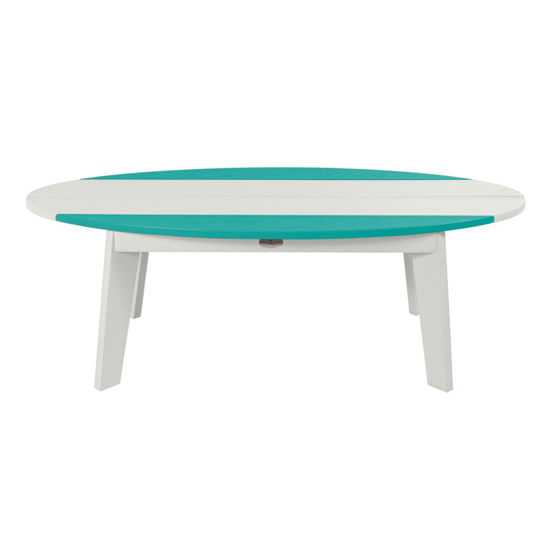 Table basse Shoreline Surfboard, Bleu, White