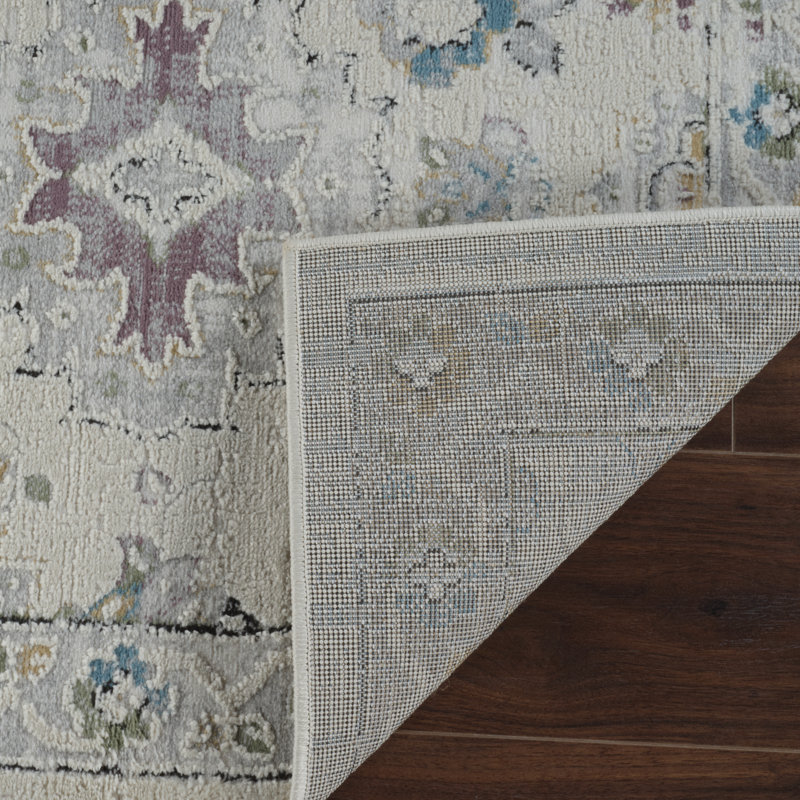 Rug Branch Darya 4' x 6' (3'11" x 5'7") Beige/Cream Oriental Indoor Area Rug, Contemporary, Medium Pile, Stain-Resistant Carpet - Living Room, Bedroom, Dining Room, and Kitchen