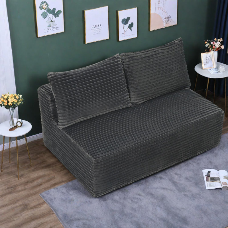 Canapés d'angle à compression, canapé moderne moelleux avec assise profonde de 145 cm pour la maison