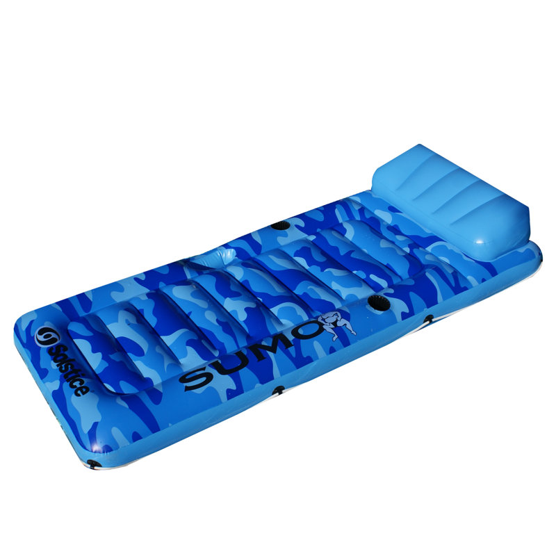 Inflatable Camouflage Sumo Sized Swimming Pool Raft - 81" - Blue