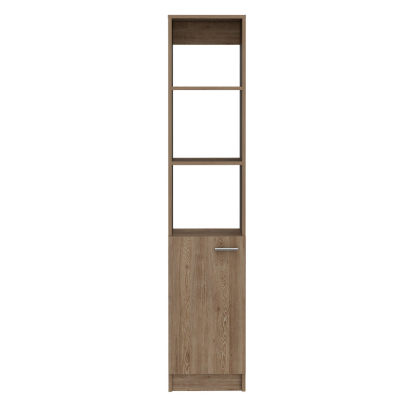 Armoire à linge Emmett, deux tablettes intérieures, Naturel, H 63,84 po x l 10,44 po x P 13,07 po