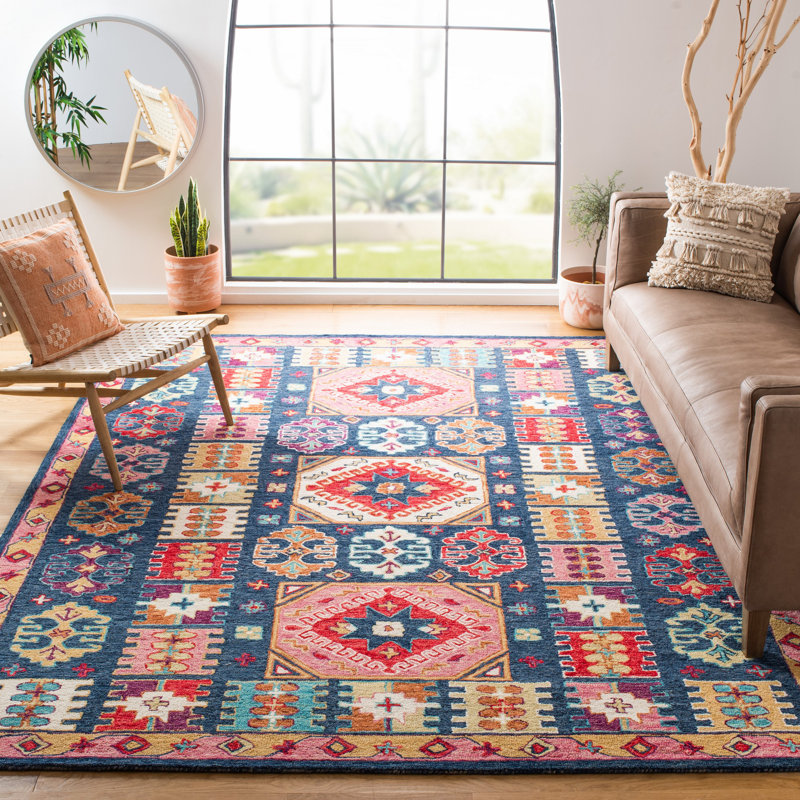 Ivanhoe Hand Tufted Wool Southwestern Rug, Rectangle 8' x 10'