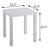 White High Gloss and Chrome End Table