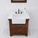 Keighley 30" Carrara White Marble Countertop Bath Vanity in Rustic Sienna with Faucet and Mirror