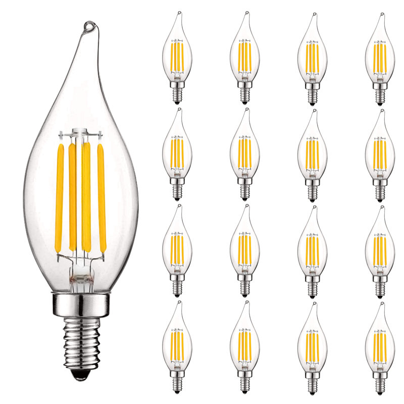 5 watts (équivalent à 60 watts), DEL CA11, ampoule à intensité variable, culot E12 / candélabre, Blanc chaud