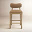 Juna Upholstered Stool with Solid Wood Frame