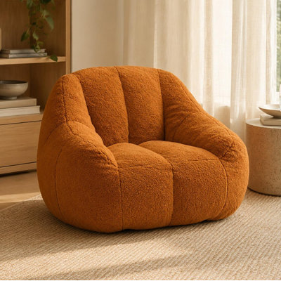 Fauteuil à billes rembourré en mousse viscoélastique touffetée à mémoire de forme