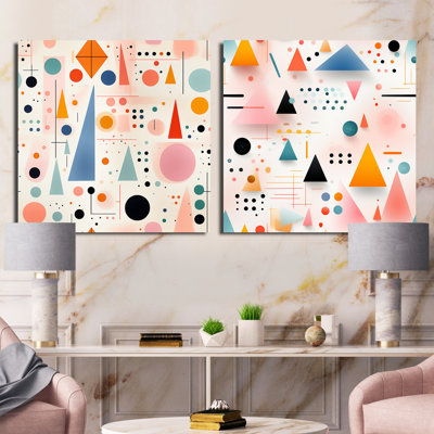Malakoff - Ensemble de 2 collages carrés à formes abstraites