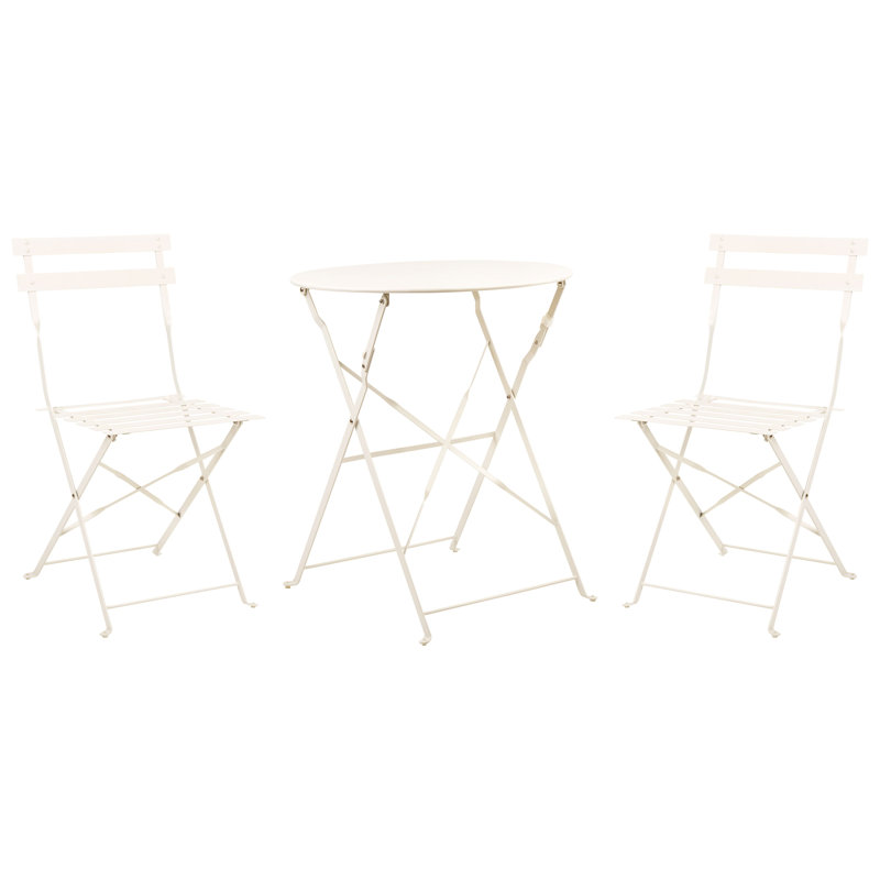 Bistro Set FIORI Metal Off-White