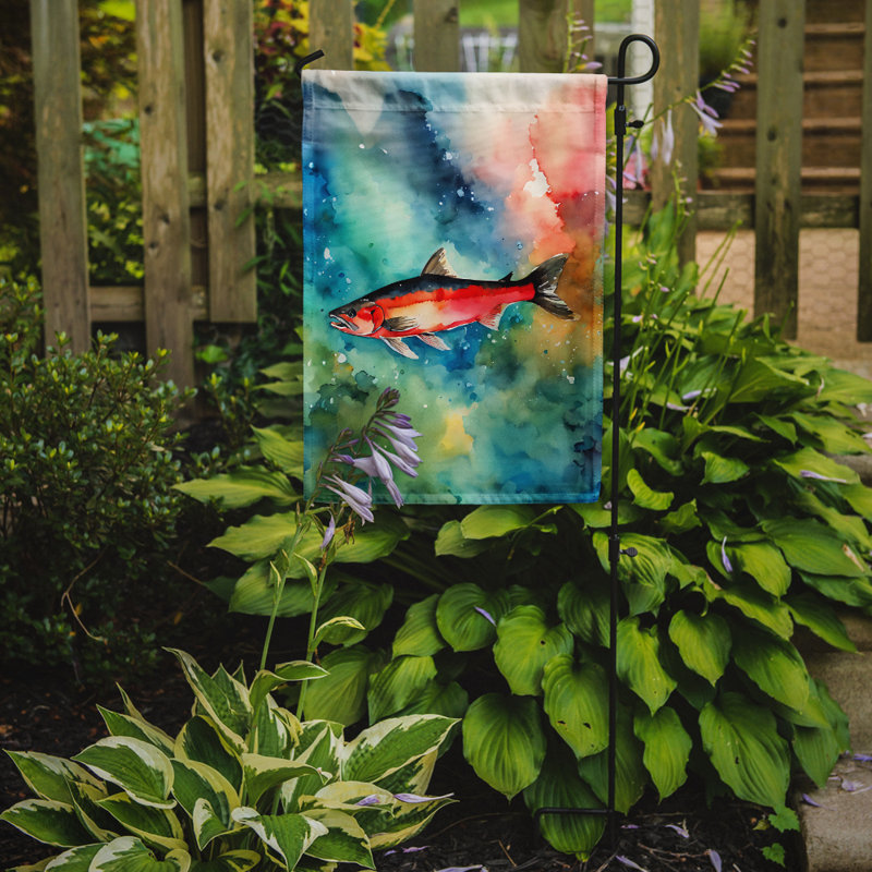 Drapeau de jardin saumon