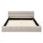 Structure de lit tapissier grand format avec tissu d'ameublement épais, structure de lit plateforme grand format en chenille avec tête de lit et structure solide. Avec aucun sommier nécessaire-163275674