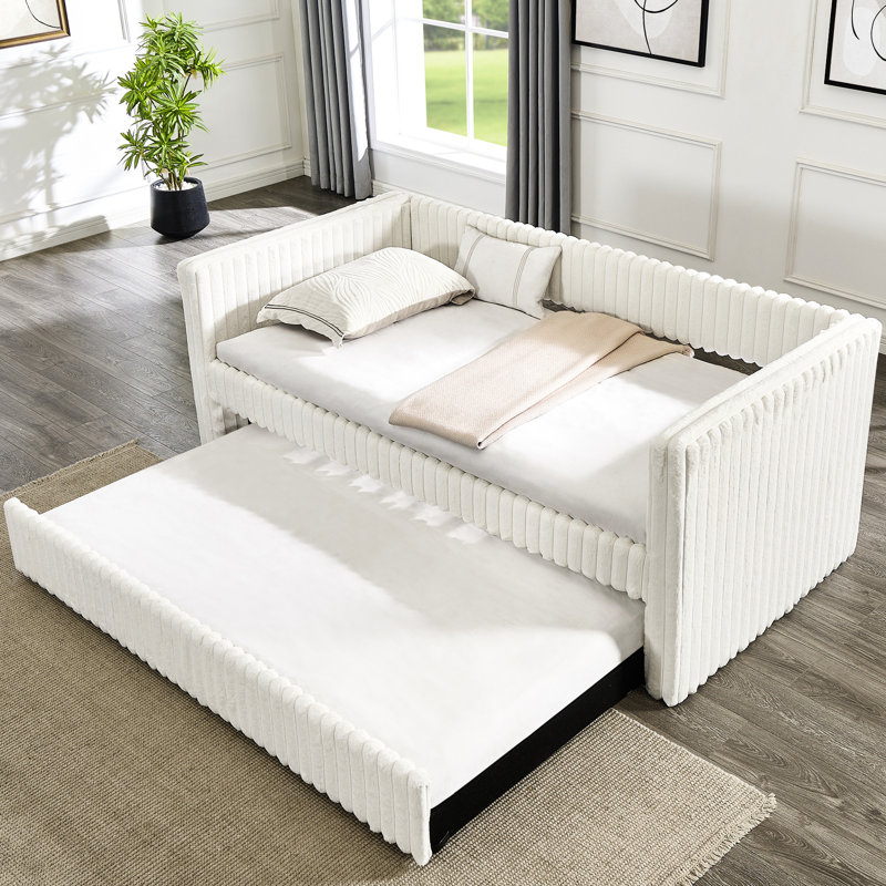 Lit de jour simple beige Modern, Beige